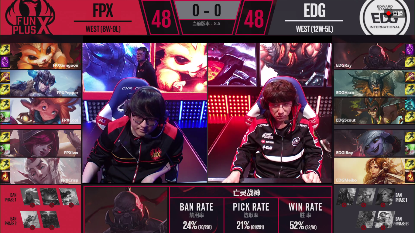 FPX绝杀EDG，Caps团战一打五淘汰赛3:1（伦敦）